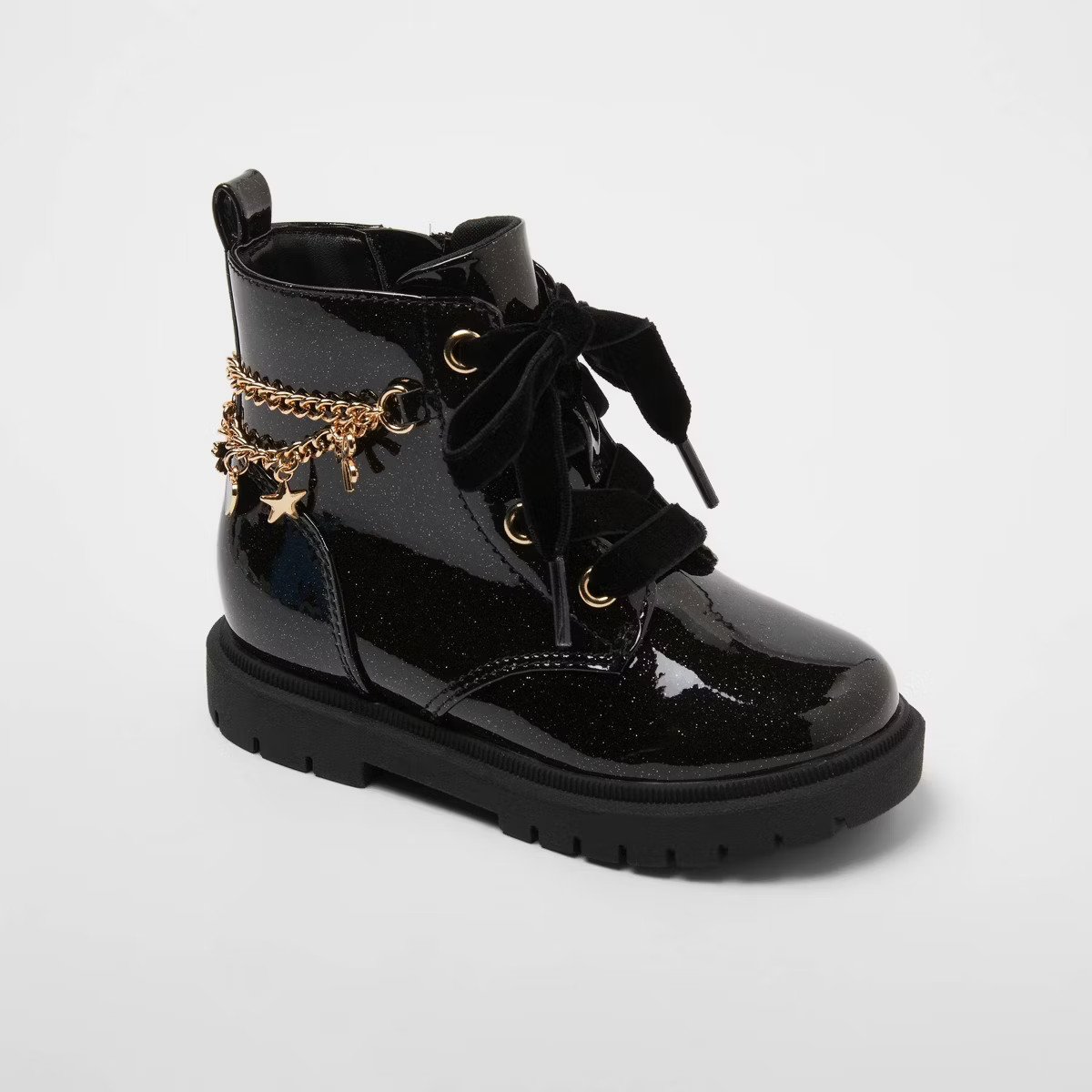 Toddler Girls' Khloe Lug Sole Chelsea Boots - Cat & Jack\u2122 Black 8T | Target