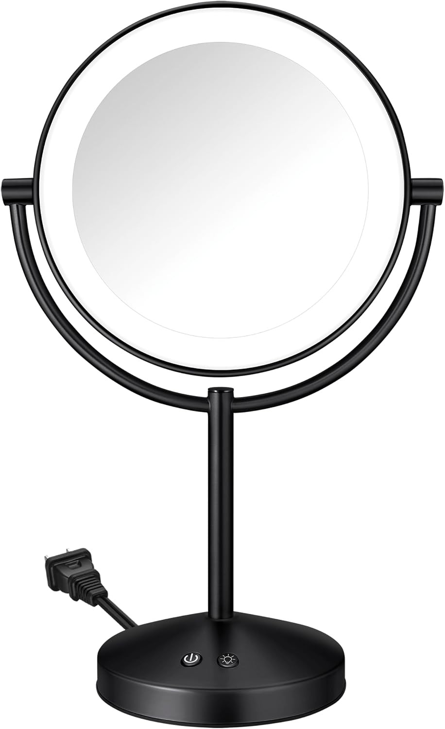 Conair LED Vanity Mirror, Double-Sided, 10x Maginification, Matte Black | Amazon (US)