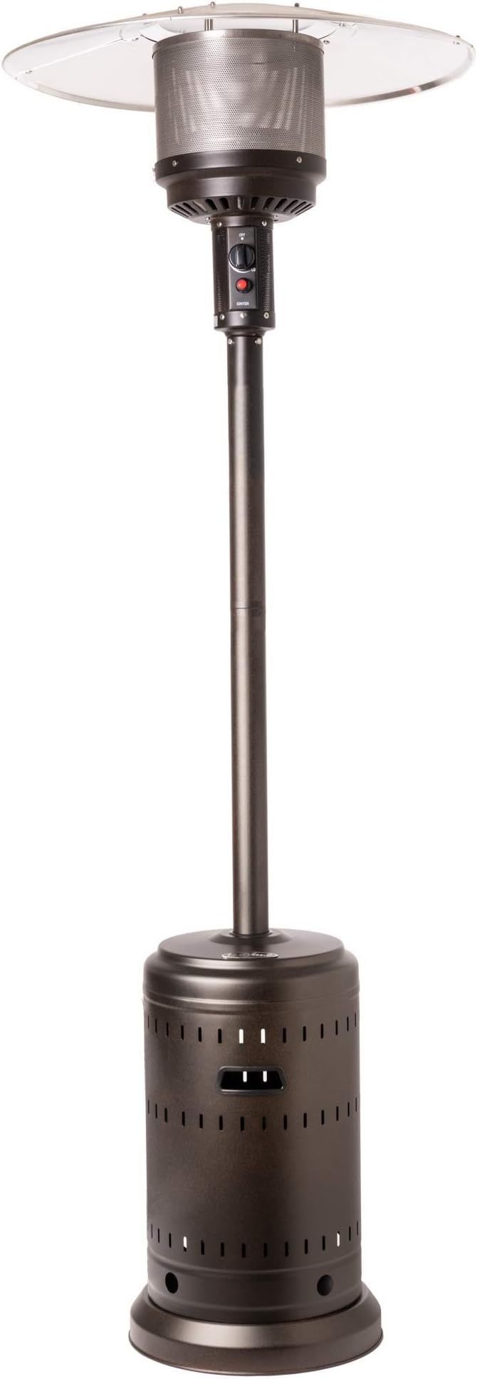 Fire Sense Espresso Finish Commercial Patio Heater with Wheels | Powder Coated Steel Construction... | Amazon (US)