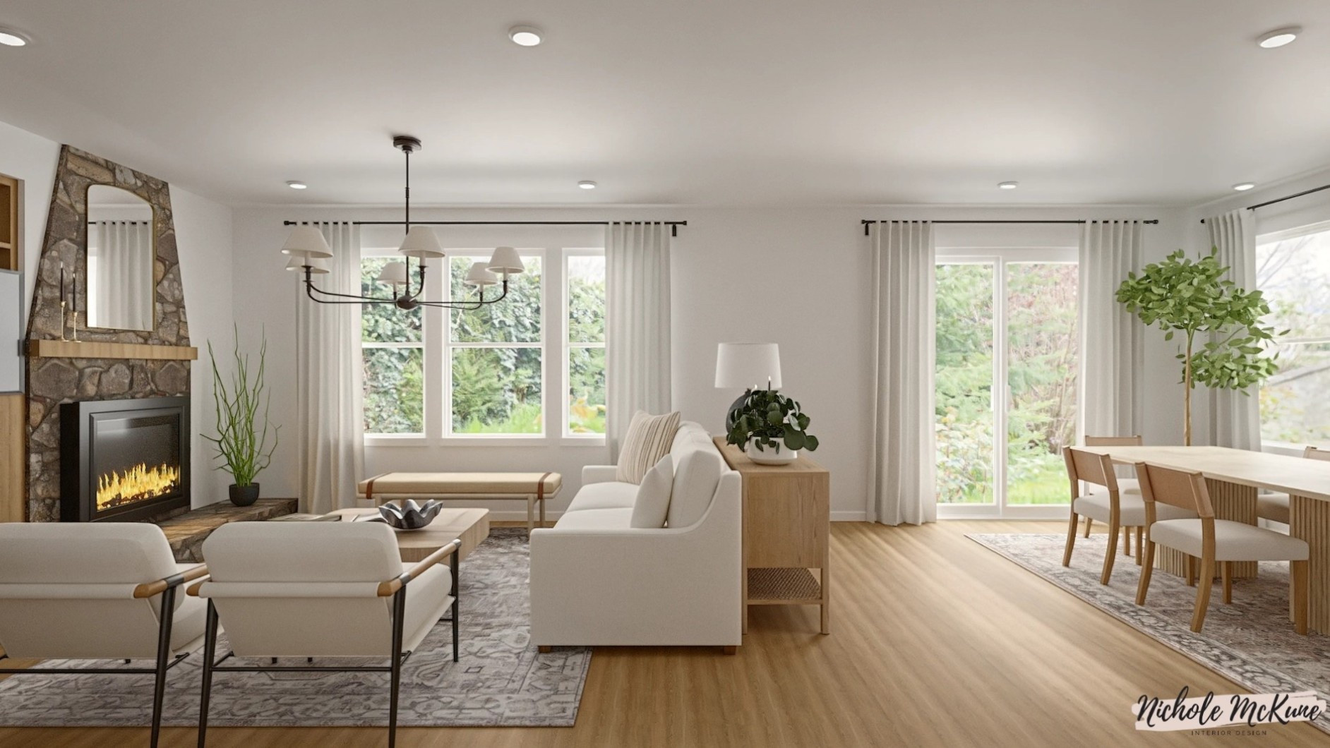 This organic modern living and dining space is all about light, balance, and timeless design—soft neutral seating, warm wood tones, layered textures, and statement lighting create a home that feels elevated yet completely livable. I love how the fireplace anchors the living room while the dining area flows seamlessly for everyday life and entertaining.
Tap to shop the sofas, accent chairs, dining table, lighting, rugs, and decor to recreate this cohesive open-concept look.

#LTKHome #LTKLivingRoom #LTKDinningRoom #LTKFinds #OrganicModernHome #OpenConceptLiving #NeutralHomeDecor #ModernFarmhouseStyle #DesignerHome #LTKSale