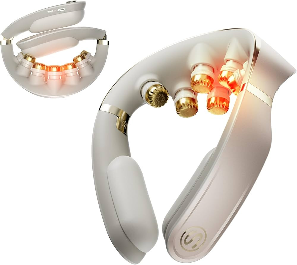 SKG Foldable Neck Massager for Pain Relief Deep Tissue Vibration Cordless Travel Massager,Portabl... | Amazon (US)