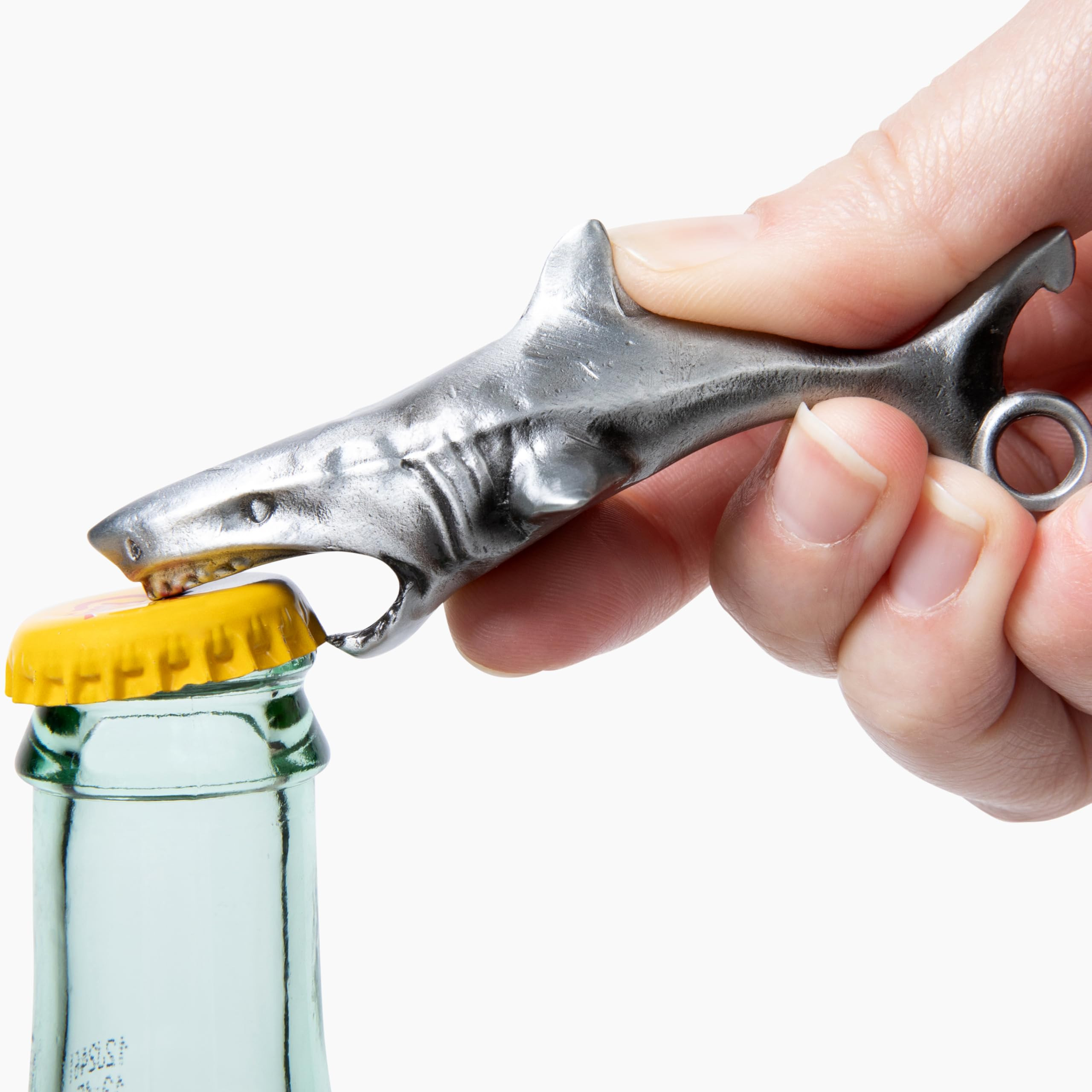Great White Shark Bottle Opener - Heavy Duty Beer & Soda Cap Opener - Unique Ocean Theme Bar Tool... | Amazon (US)