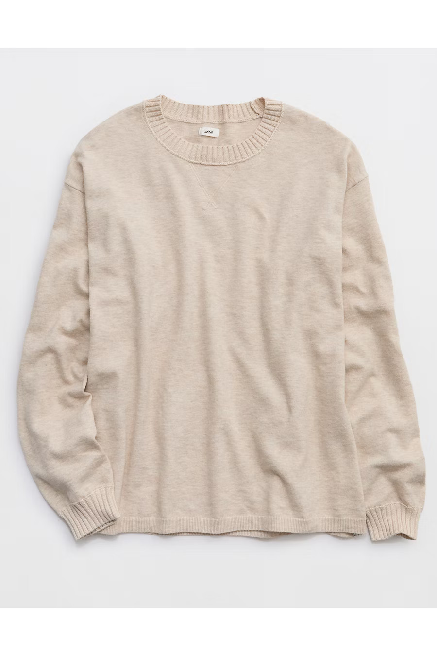 Aerie Sunday Soft Sweater Women's Heather Fawn S | Aerie