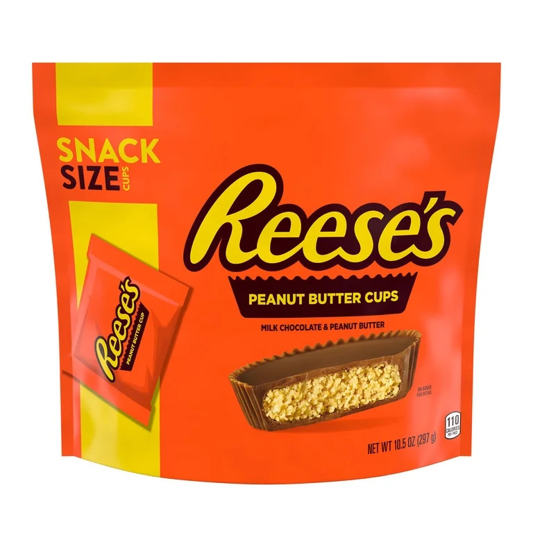 Reese's Milk Chocolate Snack Size Peanut Butter Cups Candy, Bag 10.5 oz | Walmart (US)