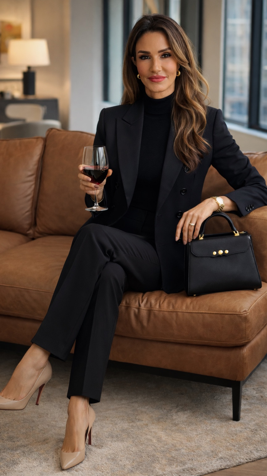 Fancy Night at a Friend’s ✨🍷

Cold weather outside, but feeling quite fancy at my friend’s place!

The outfit:
Black blazer + black turtleneck + leather skirt + nude Louboutins

Left the heavy cloak and boots in the closet tonight. Traded snow boots for red bottoms for an elegant evening with friends.

Why all black works:
Monochrome = instant elegance. Add statement heels and you’re done!

I’ve added items that look similar to this, but are at different price points so you can recreate the look for any budget!
The best nights are spent with good friends, good wine, and a great outfit. Cheers! 🥂

#LTK #LTKstyletip #LTKunder200 #LTKshoecrush #AllBlackEverything #LeatherSkirt #RedBottoms #EveningStyle #LuxuryStyle #OOTD

#LTKdayinmylife #LTKSaleAlert #LTKPlusSize