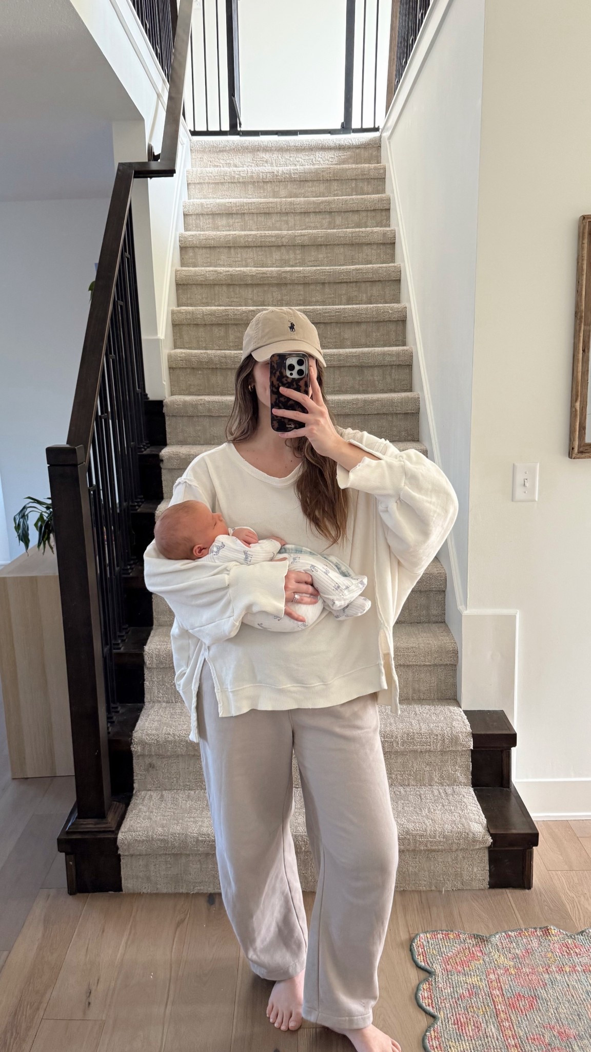 wearing a small in crewneck, fits oversized! One of my favorites I’ve had for years and lots of color options! wearing a medium in barrel sweatpants, sized up! 

Postpartum, mom outfit, casual winter outfit 

#LTKmomlife #LTKootd #LTKBaby