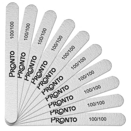 Pronto Professional Nail Files for Nail Art Salon – Black Double Sided Nail File For Manicure And Pedicure Tool. 100/100 Grit for Manicure and Pedicure (10 Piece Set) | Walmart (US)