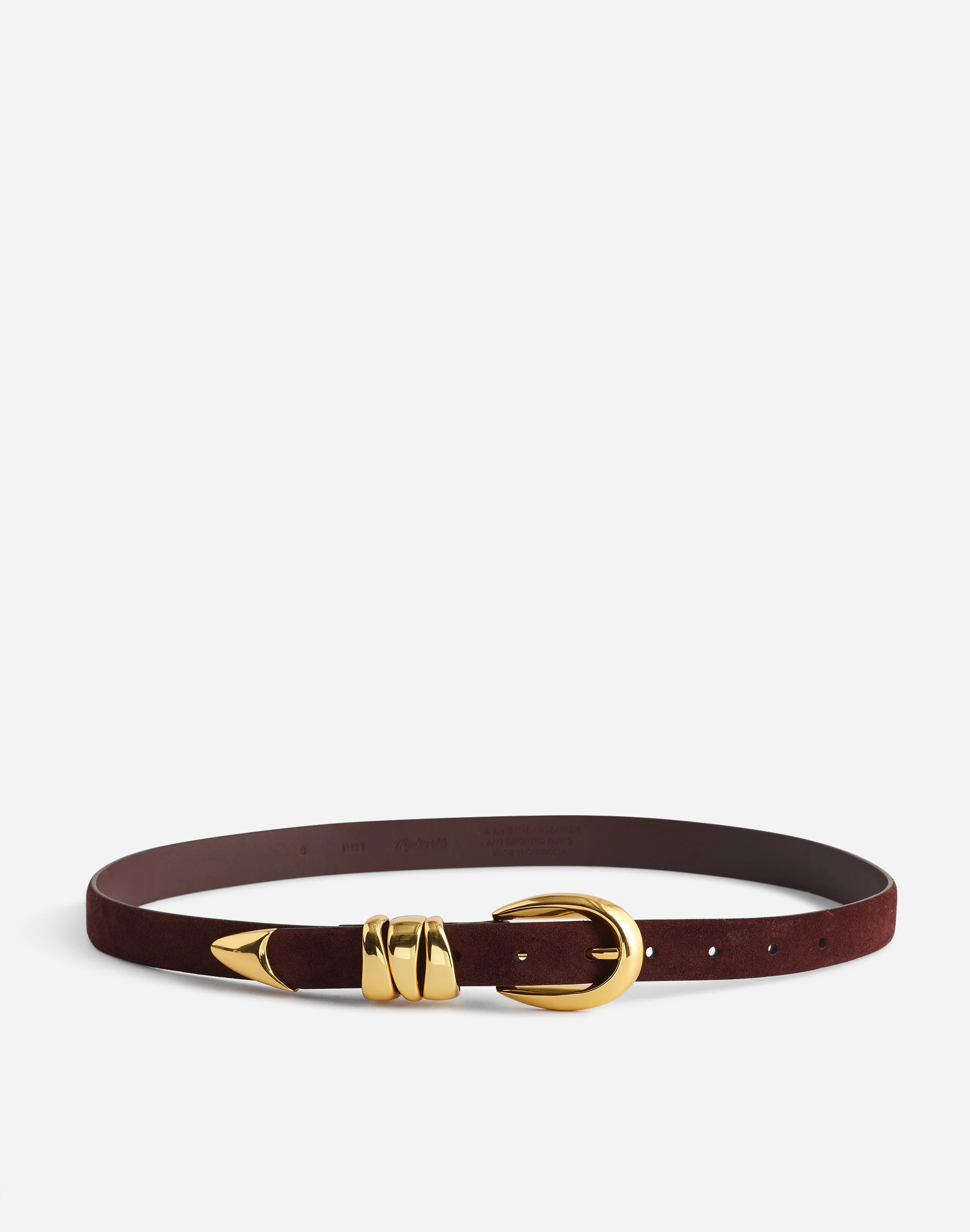 Triple Metal Keeper Belt in Suede | Madewell
