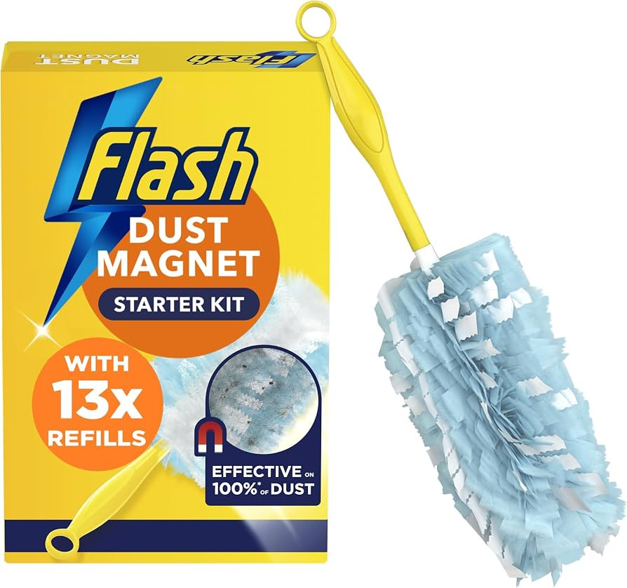 Flash Dust Magnet Duster Starter Kit (1 Handle + 13 Refills) | Amazon (UK)