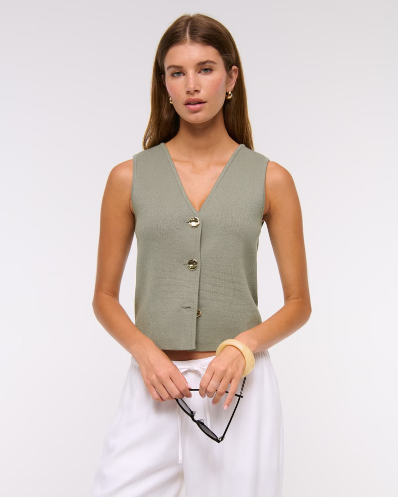 Women's LuxeLoft V-Neck Vest | Women's New Arrivals | Abercrombie.com | Abercrombie & Fitch (US)