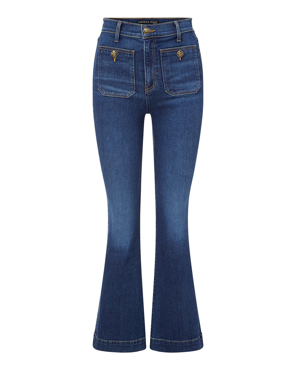 Carson Kick-Flare Jean | Patch Pockets | Veronica Beard