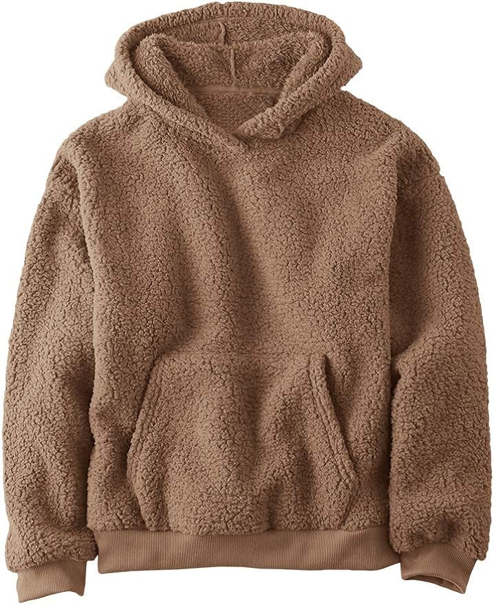 Makkrom Boys Girls Sherpa Hoodies Fleece Hoodie Pullover Outfits for Kids | Amazon (US)