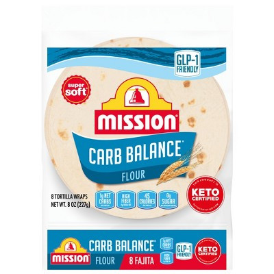 Mission Fajita Size Carb Balance Flour Tortillas - 8oz/8ct | Target