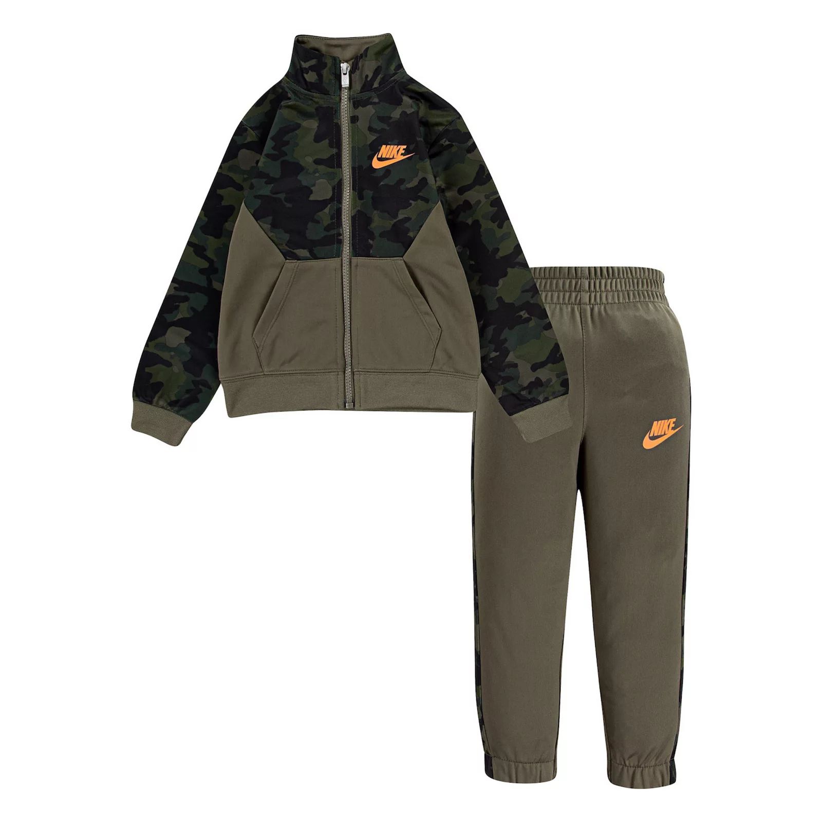 Toddler Boy Nike Camo Zip Track Jacket & Pants Set, Toddler Boy's, Size: 2T, Med Green | Kohl's