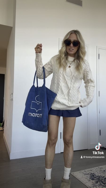 Xs shorts and size S sweater, Uggs run tts and cute Ralph Lauren socks! My Isabel Marant bag is on sale 

#LTKSeasonal #LTKstyletip