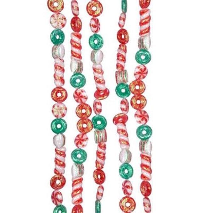 Kurt Adler Red and Green Candy Garland | Amazon (US)