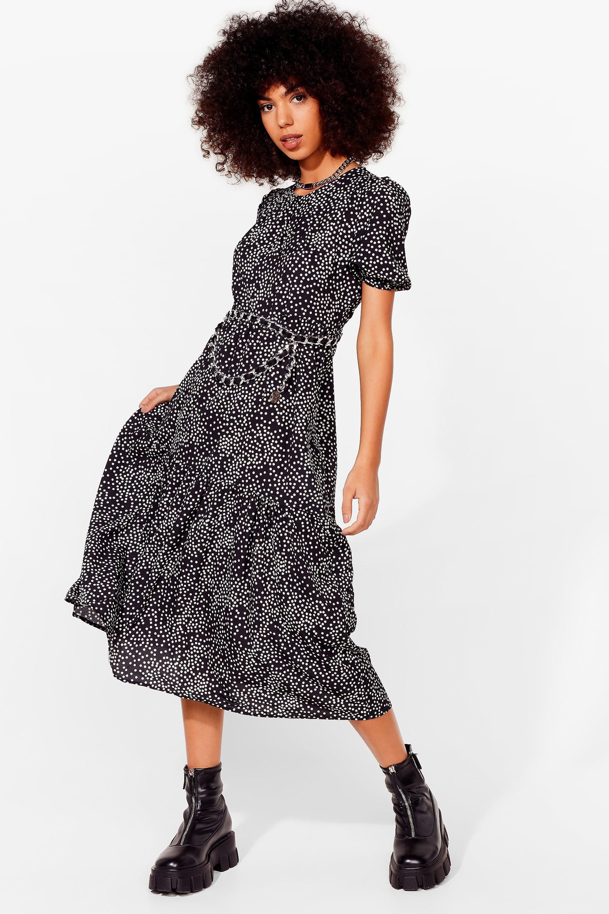 Acting All Spotty Tiered Maxi Dress | NastyGal (UK, IE)