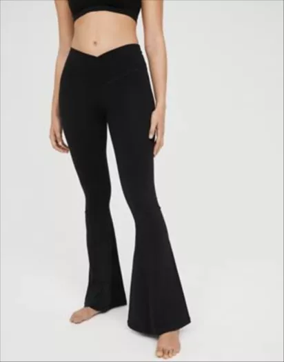 OFFLINE By Aerie Real Me High Waisted Crossover Super Flare Legging