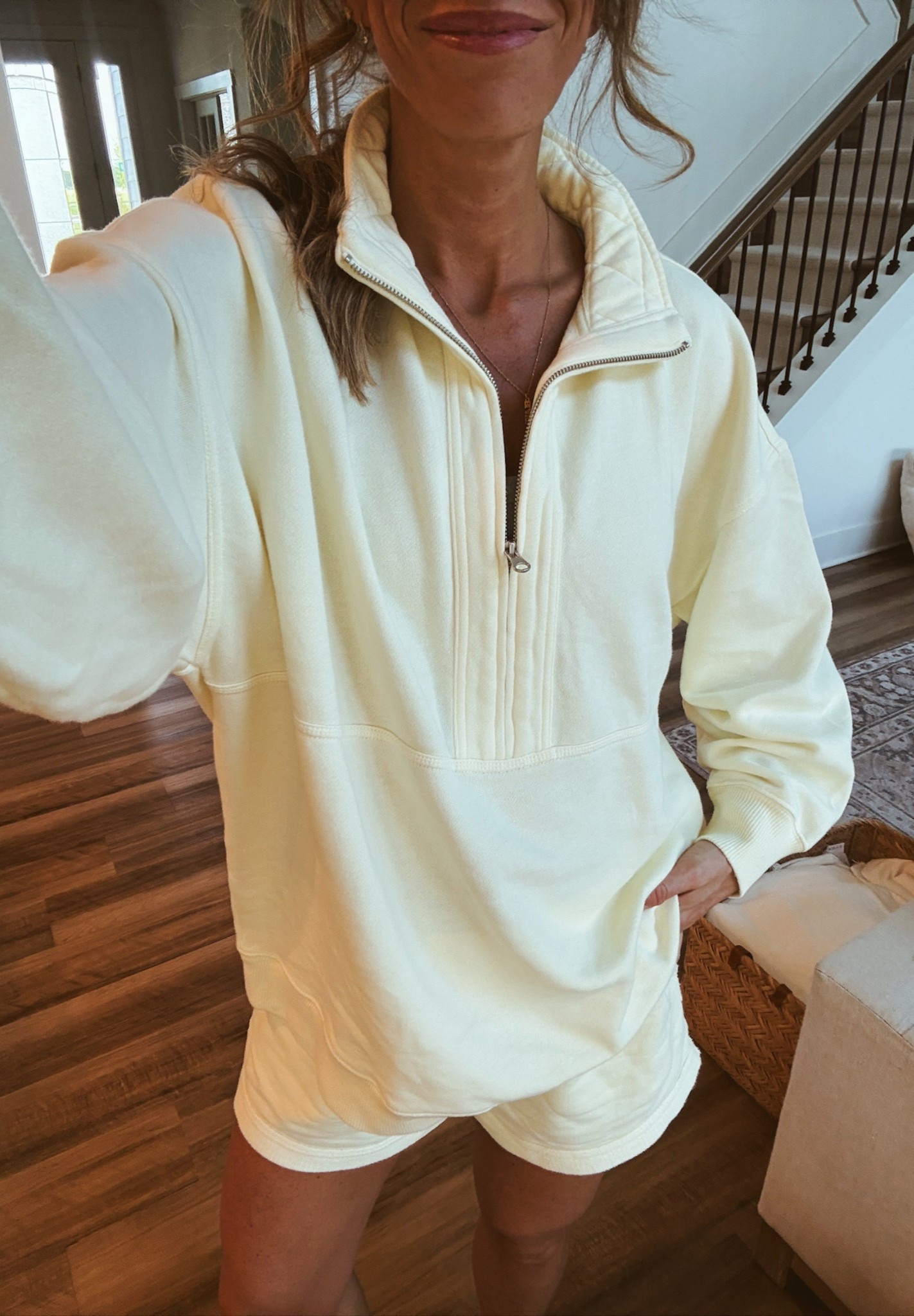 The set I wore home from the hospital 💛 I’m wearing a small in both the top and bottoms. Runs oversized and so comfy! My shorts are sold out, but I linked a similar pair in the exact same color 

#LTKmomlife #LTKBaby #LTKootd