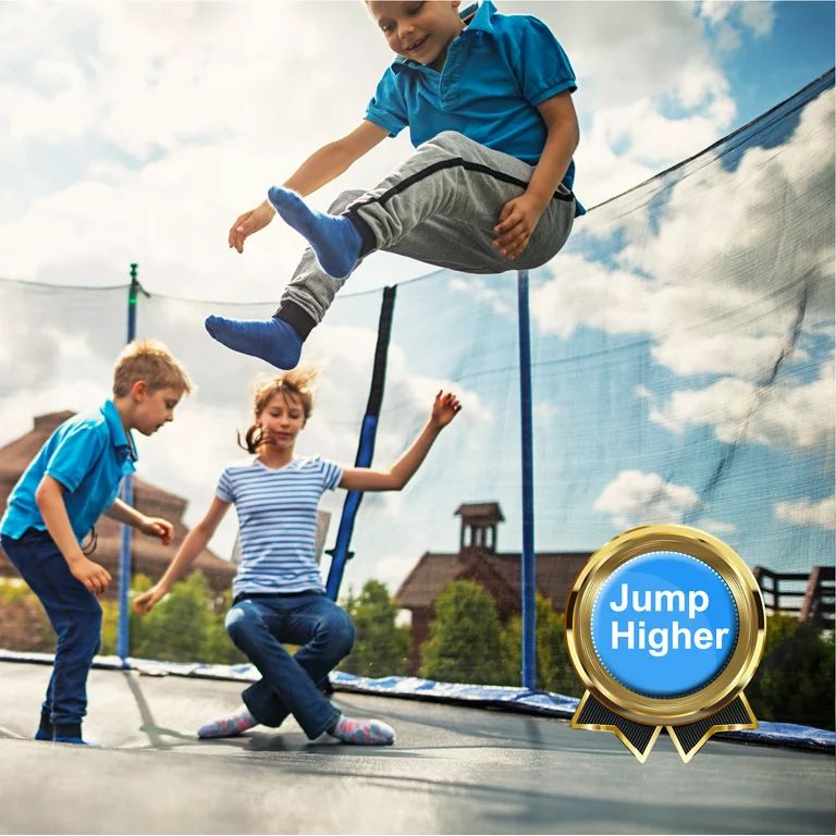 SEGMART 10ft Trampoline for Kids with Basketball Hoop and Enclosure Net/Ladder,Blue | Walmart (US)