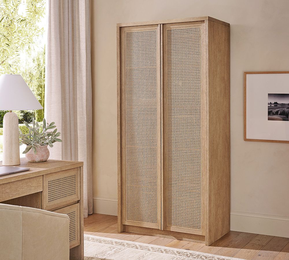 Marina Cane Tall Storage Cabinet (36"-108") | Pottery Barn (US)