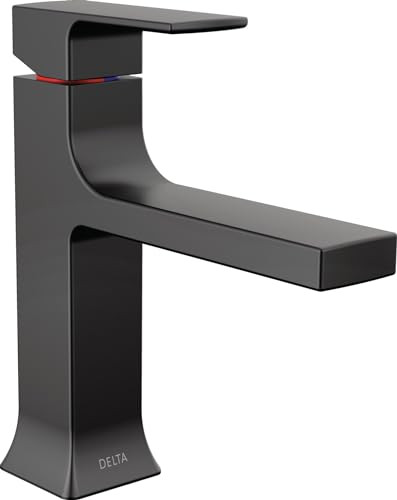 Delta Velum Matte Black Bathroom Faucet 1 Hole, Single Hole Bathroom Sink Faucet for Vanity, Meta... | Amazon (US)