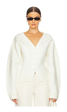 EAVES Arlet Knit Cardigan in Ivory from Revolve.com | Revolve Clothing (Global)