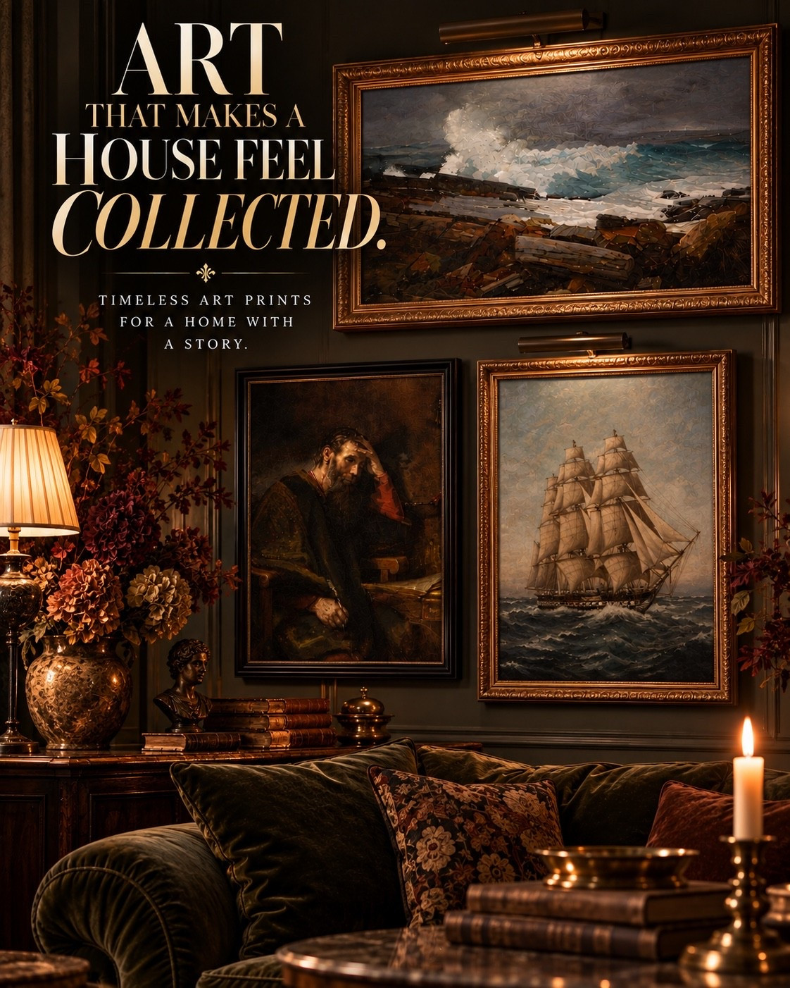 The difference between a decorated home and a collected one? The art.

Rooms with that expensive, lived-in feeling rarely look like everything was bought at once. They feel layered over time—with landscapes, portraits, seascapes, and pieces that look like they could have a story behind them.

These Amazon art finds bring that old-world character home without the antique-gallery price tag. Mix them with ornate frames, picture lights, books, and pieces you already own for a wall that feels distinctly yours.

Because the most beautiful homes don’t look decorated. They look collected.

#AmazonFinds #AmazonHome #WallArt #VintageArt #ArtPrints #GalleryWall #CollectedHome #OldWorldStyle #EnglishCountryStyle #MoodyInteriors #TimelessInteriors #DesignerLook #AffordableLuxury #HomeDecor #CallsignDesign