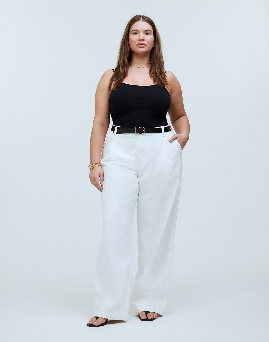 The Plus Harlow Wide-Leg Jean in Tile White: Airy Denim Edition | Madewell