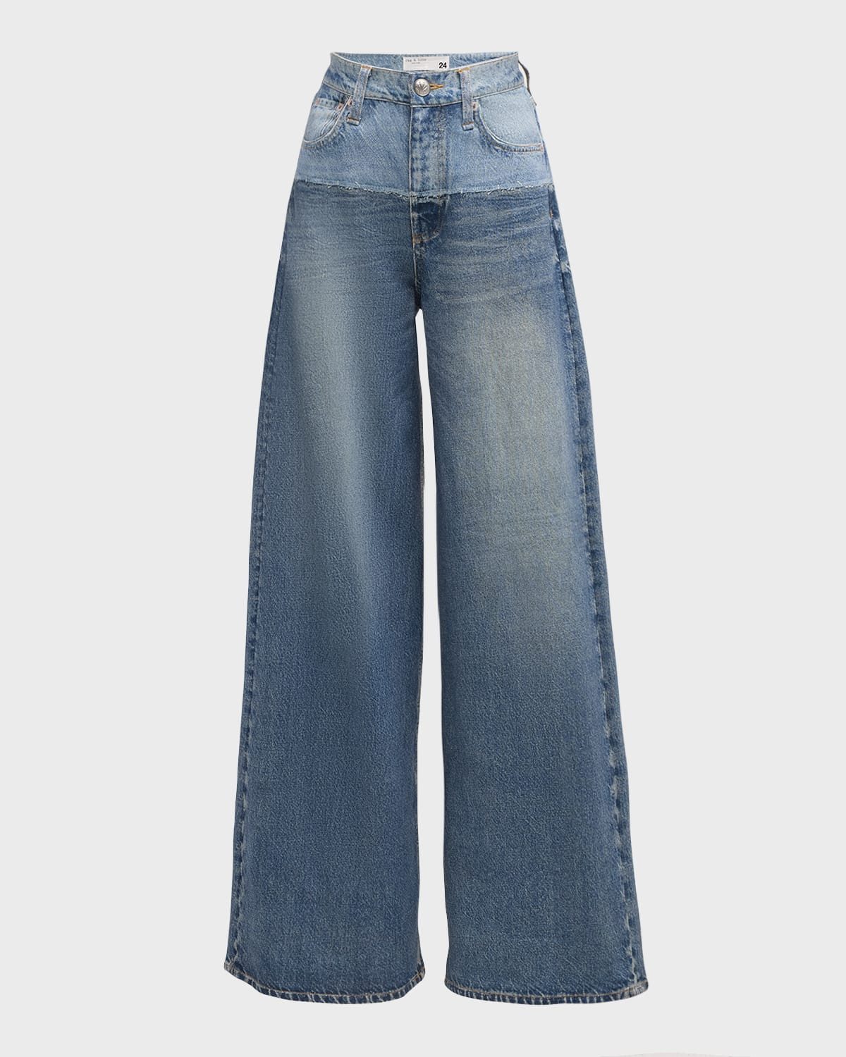 rb Miramar Sofie Cotton-Terry Wide-Leg Jeans | Neiman Marcus