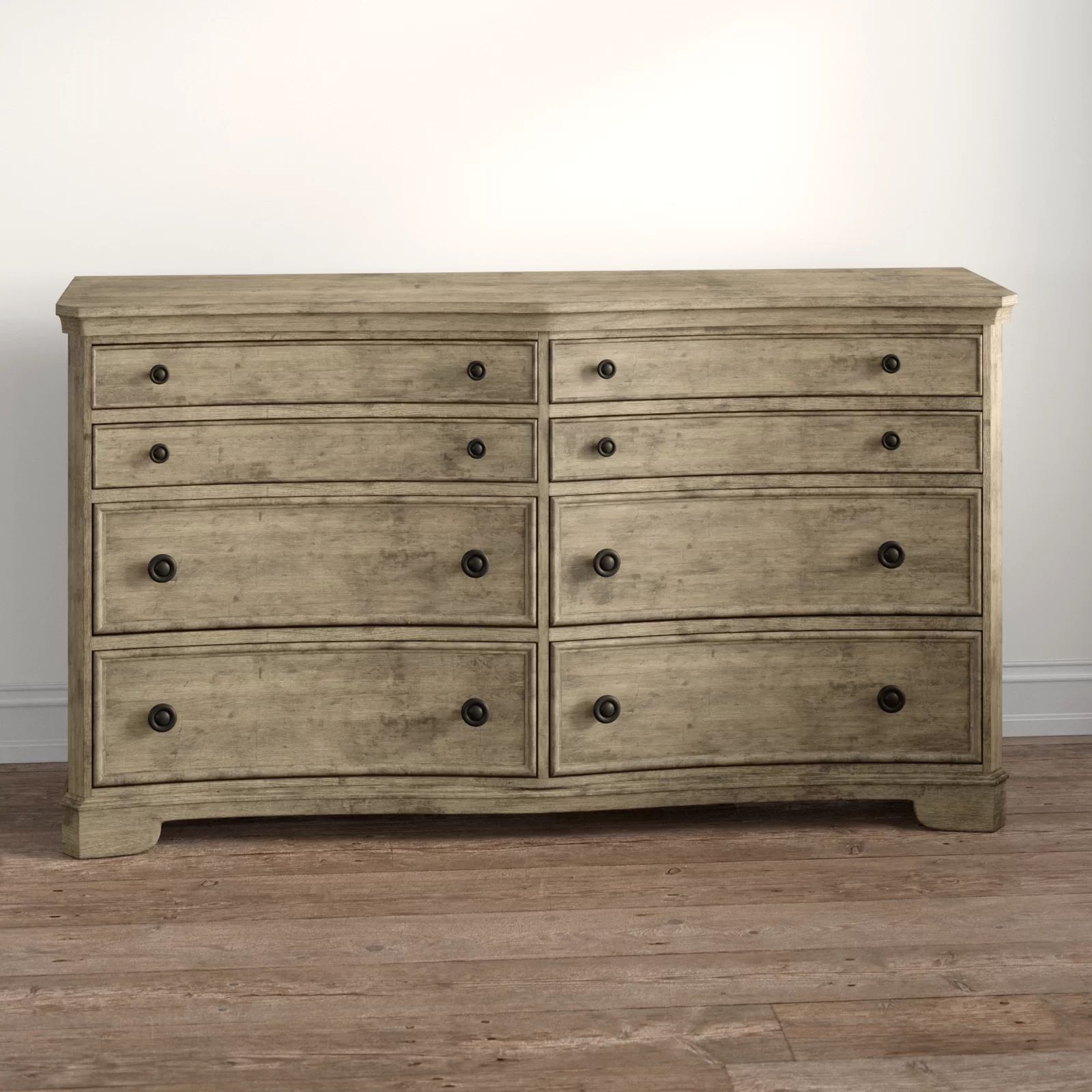Troutt 6 Drawer 68'' W Solid Wood Double Dresser | Wayfair North America