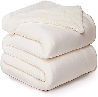 Bedsure Sherpa Fleece Blanket Queen Size Off White Cream Plush Blanket Fuzzy Soft Blanket Microfi... | Amazon (US)