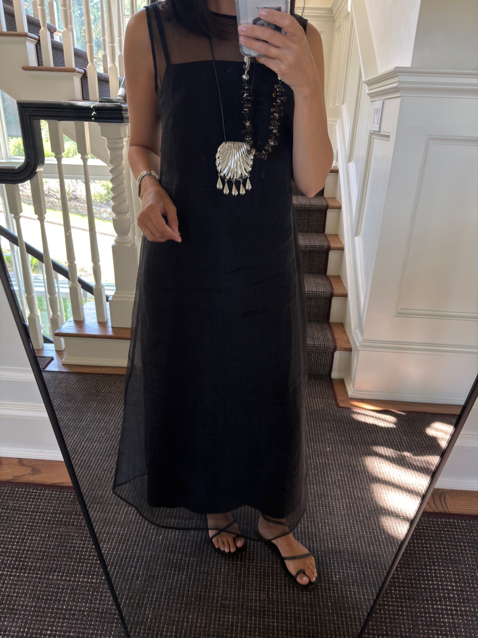 wearing a medium in this dress & need to go up a full size in these sandals!