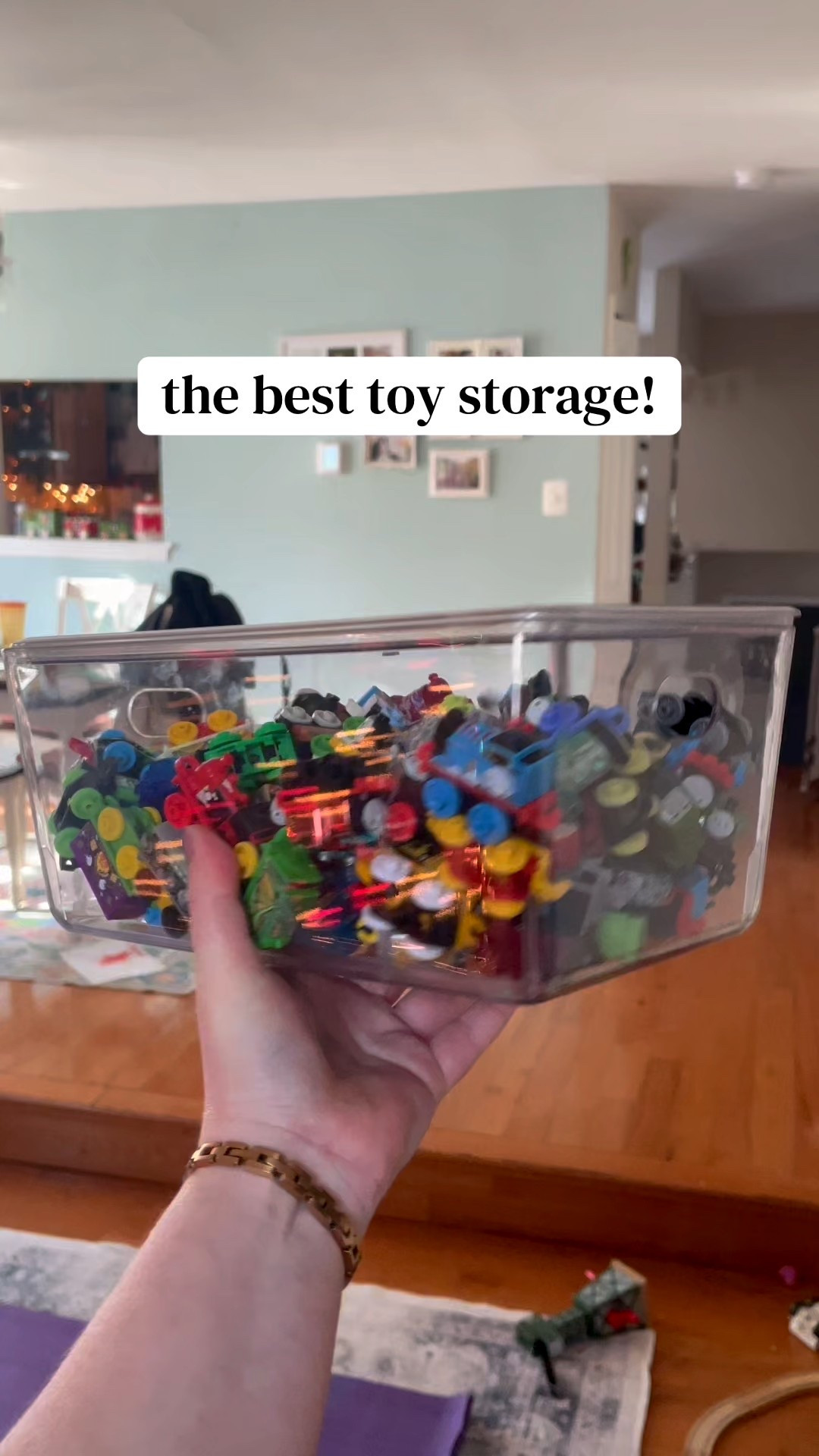 These stackable plastic bins make the best toy storage! We use ours for magnatiles, figurines, mini trains and play food. They fit perfectly in our cabinets (including the play kitchen cabinet!) and I love that they are clear - no need to label them! So affordable, too!

#LTKKids #LTKmomlife #LTKHome