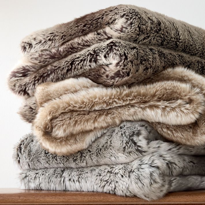 Faux Fur Ombre Throws | West Elm (US)