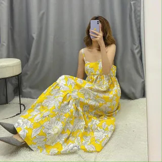 Flower Print Maxi Sundress | YesStyle Global