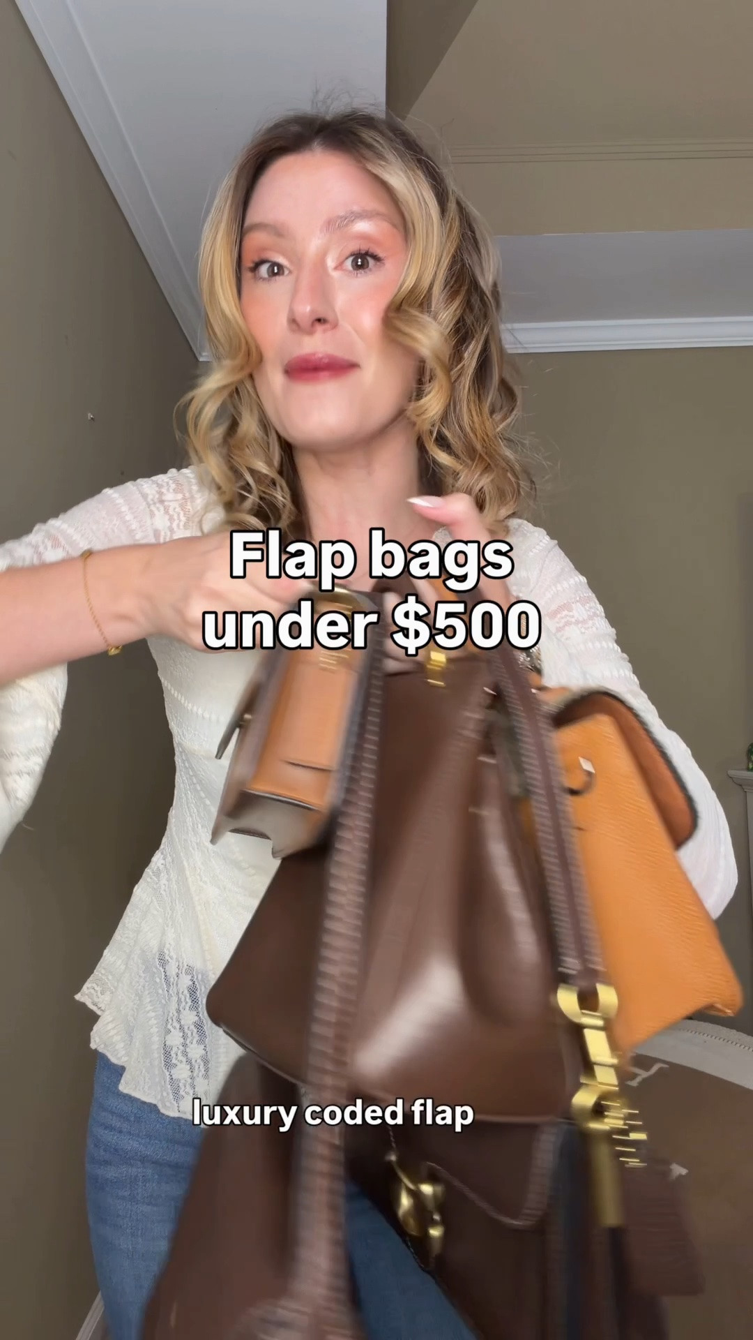 Flap bags under $500 that look more expensive than they are! The last one is under $100😍 Comment SHOP & I’ll dm you the links 👜

Flap bags under $500
Coach tabby 26- this is the soft tabby in maple but you can get more structured ones in different sizes and color. There’s a tabby for everyone ♥️
Kate spade Riley bag- this bag is under $200 but the beautiful suede flap makes it look so much more expensive 
The coach dinky is a timeless flap bag that will always be in style 
The islands uk satchel balances. Classic design with some fun whimsy perfectly 
The Coach Chelsea is the perfect comfortable everyday flap bag
The Coach Elora is so under rated. This bag is amazing quality and gives such classy luxurious vibes at an affordable price point, i can’t believe more people aren’t talking about it!
The most affordable one is the JW Pei Lucia that Anne Hathaway made go mega viral! It’s such a chic lil bag at such a great price point.

Which one is your favorite?