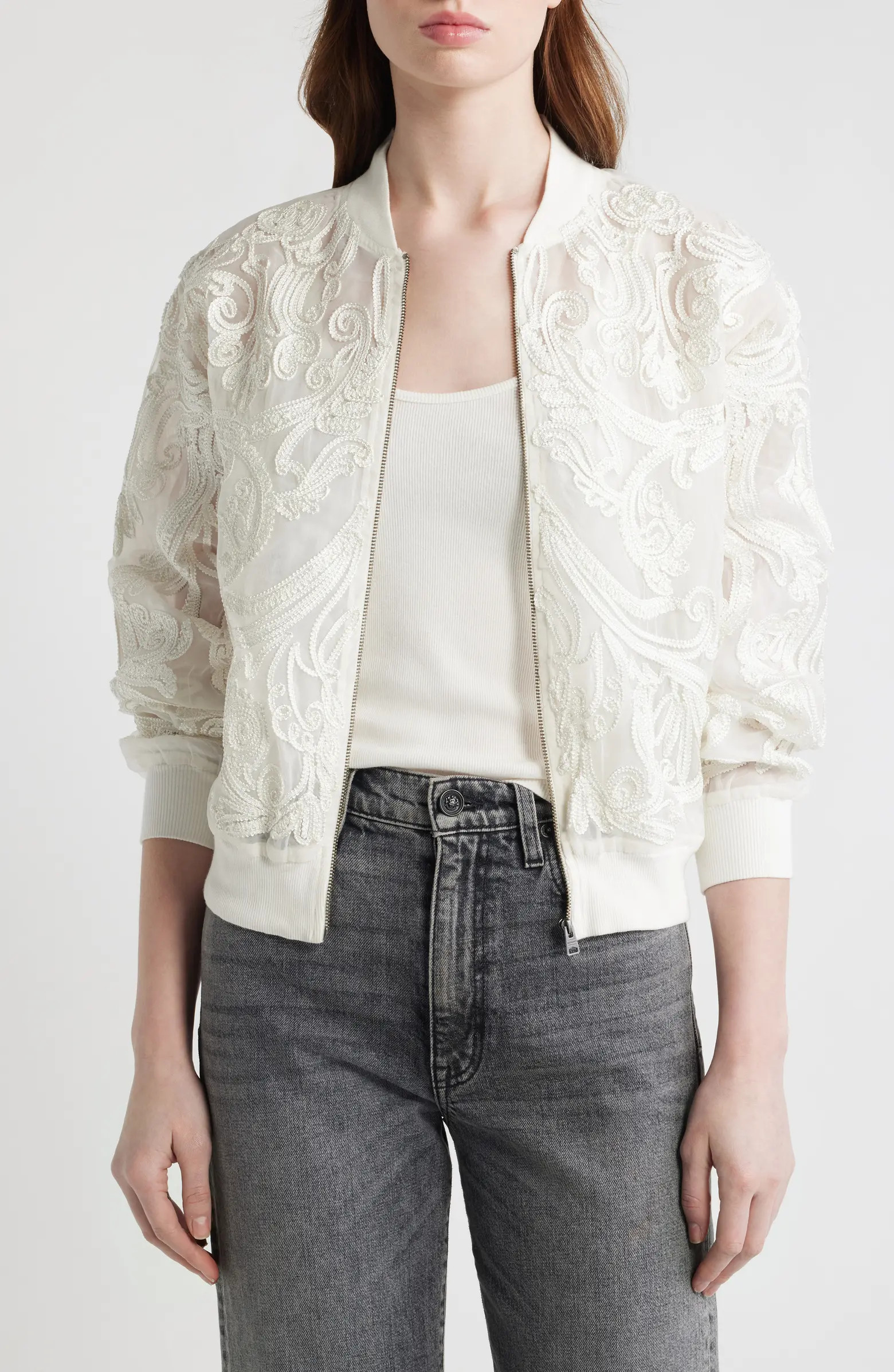 Jade Embroidered Bomber Jacket | Nordstrom
