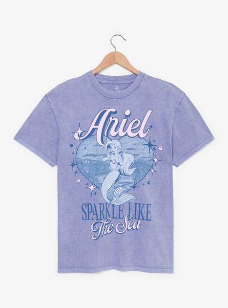 Disney The Little Mermaid Ariel Sparkle Tonal Women's T-Shirt — BoxLunch Exclusive | BoxLunch