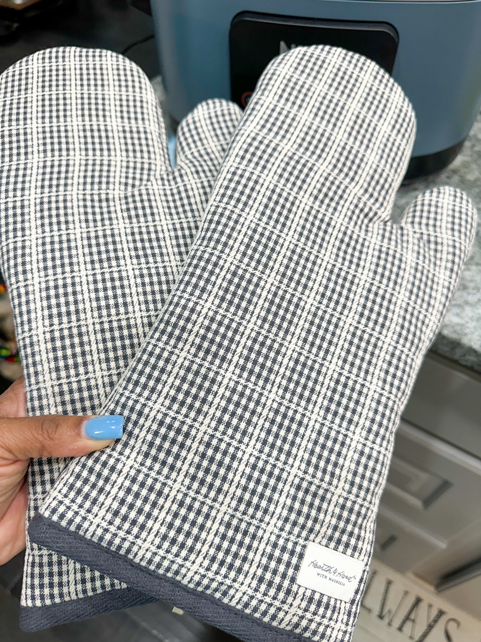 Plaid Potholders Gray/Natural - Hearth & Hand™ with Magnolia #magnolia #hearthandhand #joannagaines