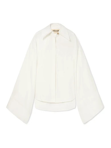 A.W.A.K.E. - Oversized Cotton-poplin Shirt - White | NET-A-PORTER (US)