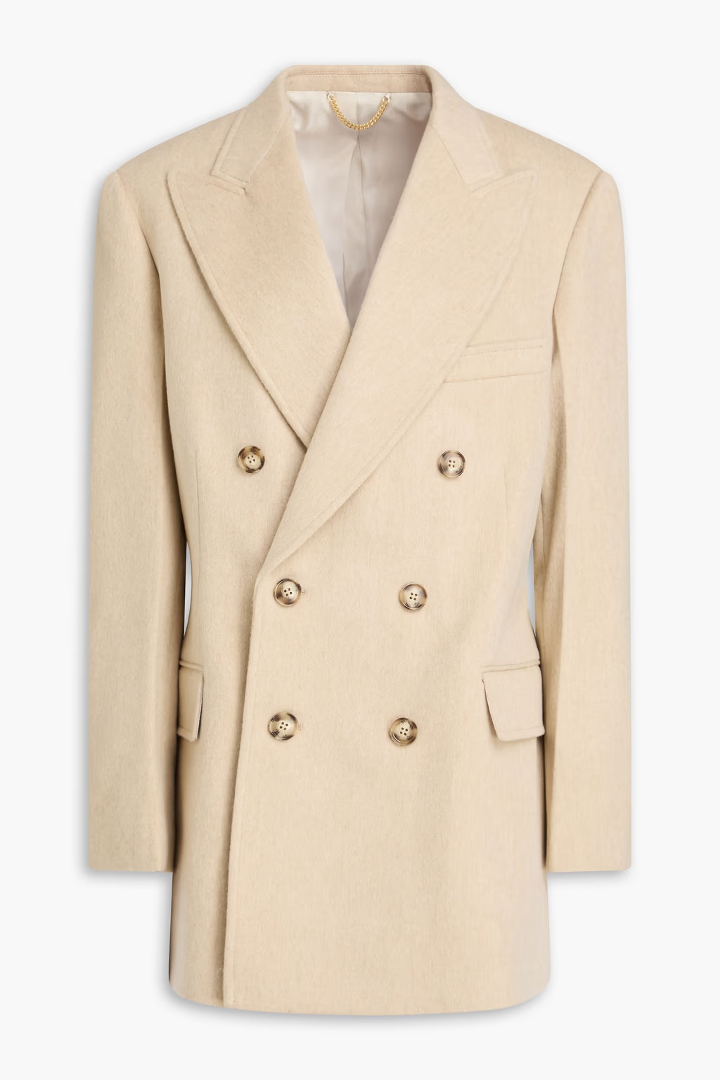 Double-breasted wool and cashmere-blend felt blazer | The Outnet (US and CA)
