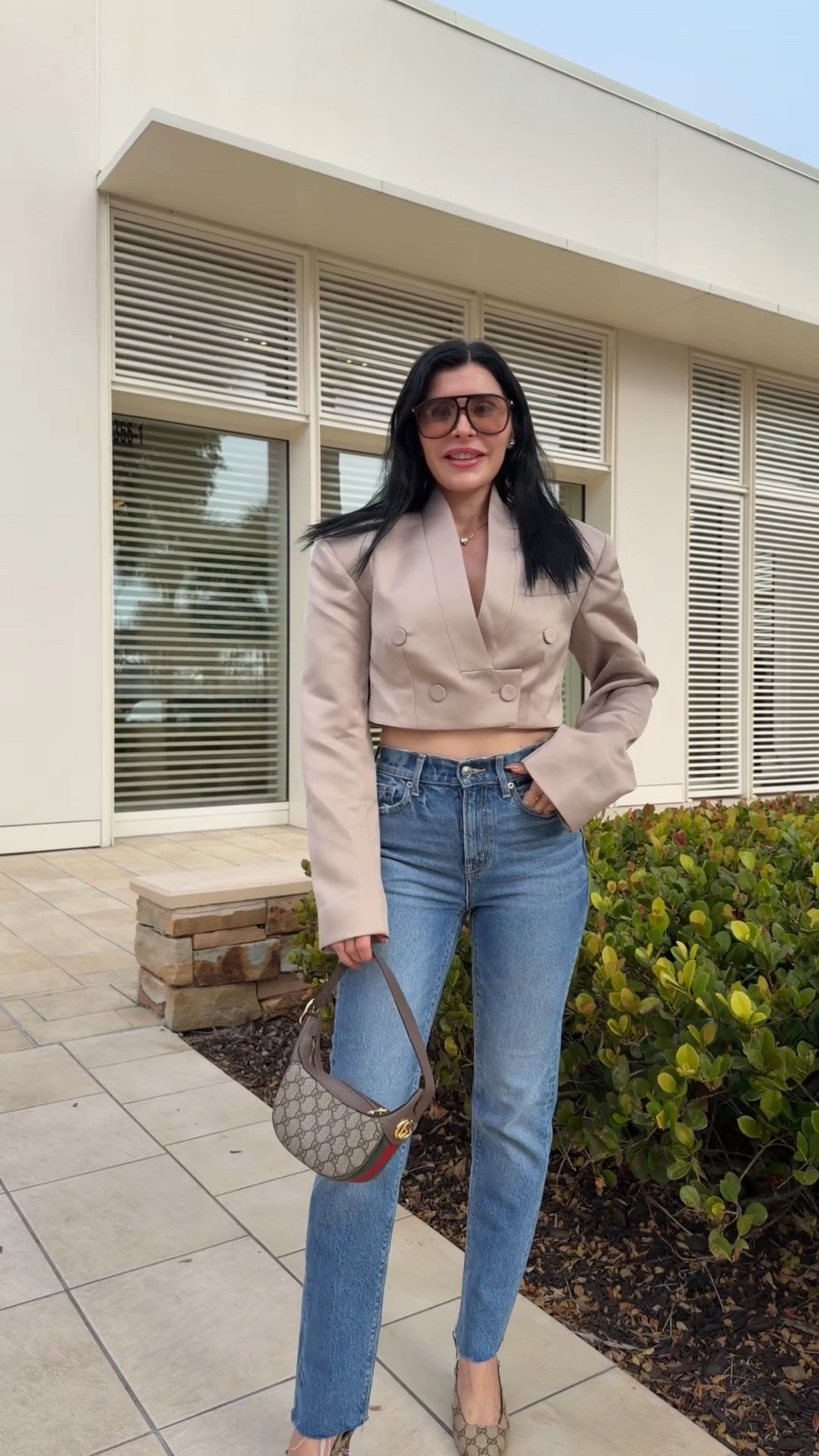 Camila Coelho structured crop blazer and Jeans

#LTKSeasonal #LTKgrwm #LTKootd