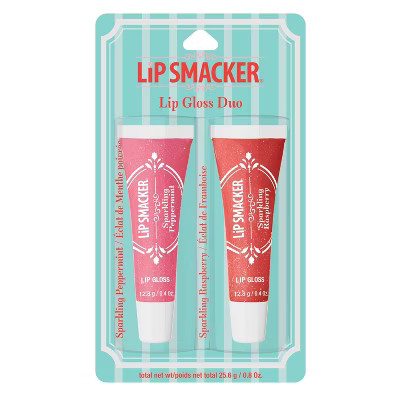 Lip Smackers Lip Gloss Duo - Sparkling Peppermint & Sparkling Raspberry - 2ct | Target