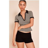 Black Knit Mini Short | PrettyLittleThing US