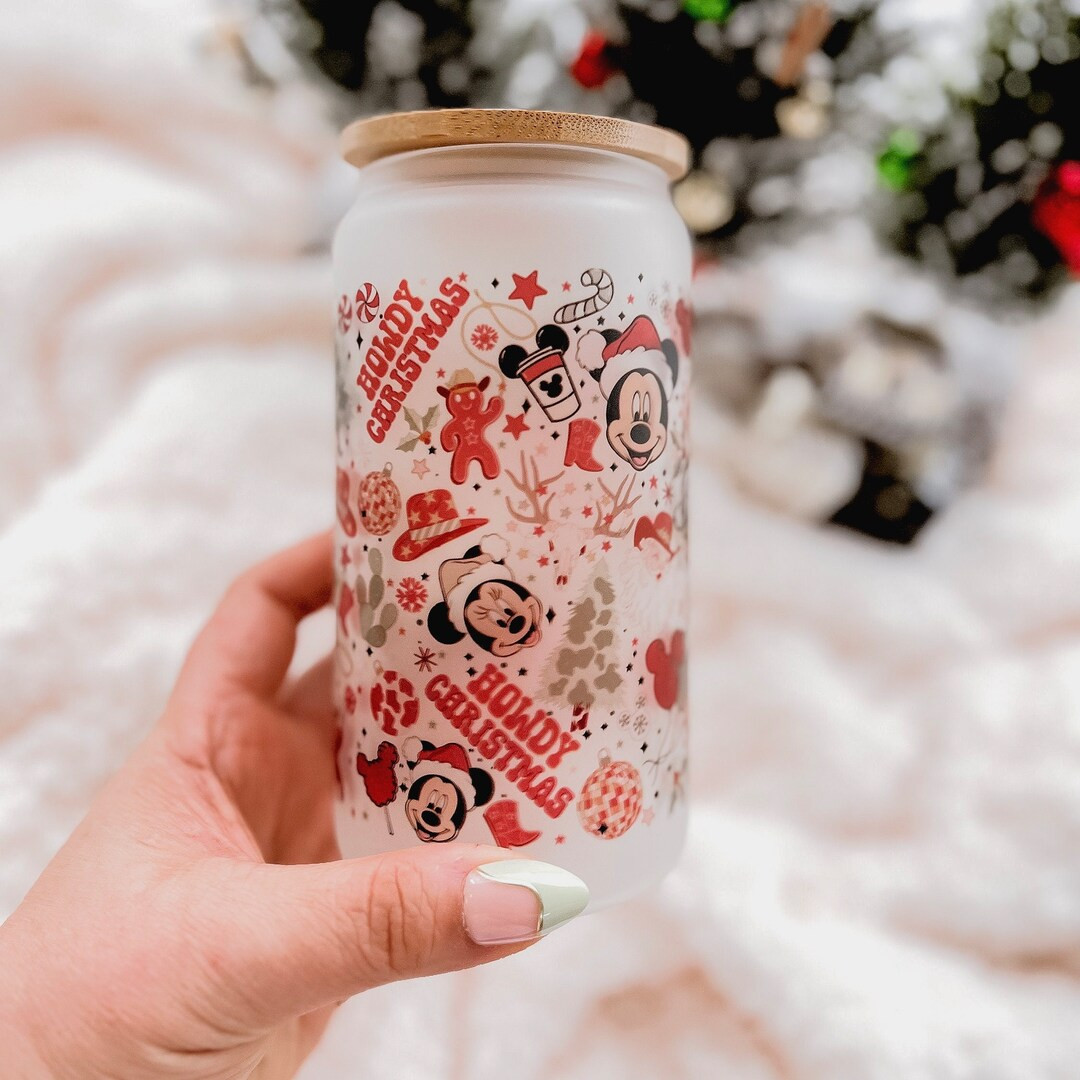 Christmas Ice Coffee Cup Howdy Christmas, Beer Can Glass With Lid, Perfect Holiday Gift for Coffe... | Etsy (US)