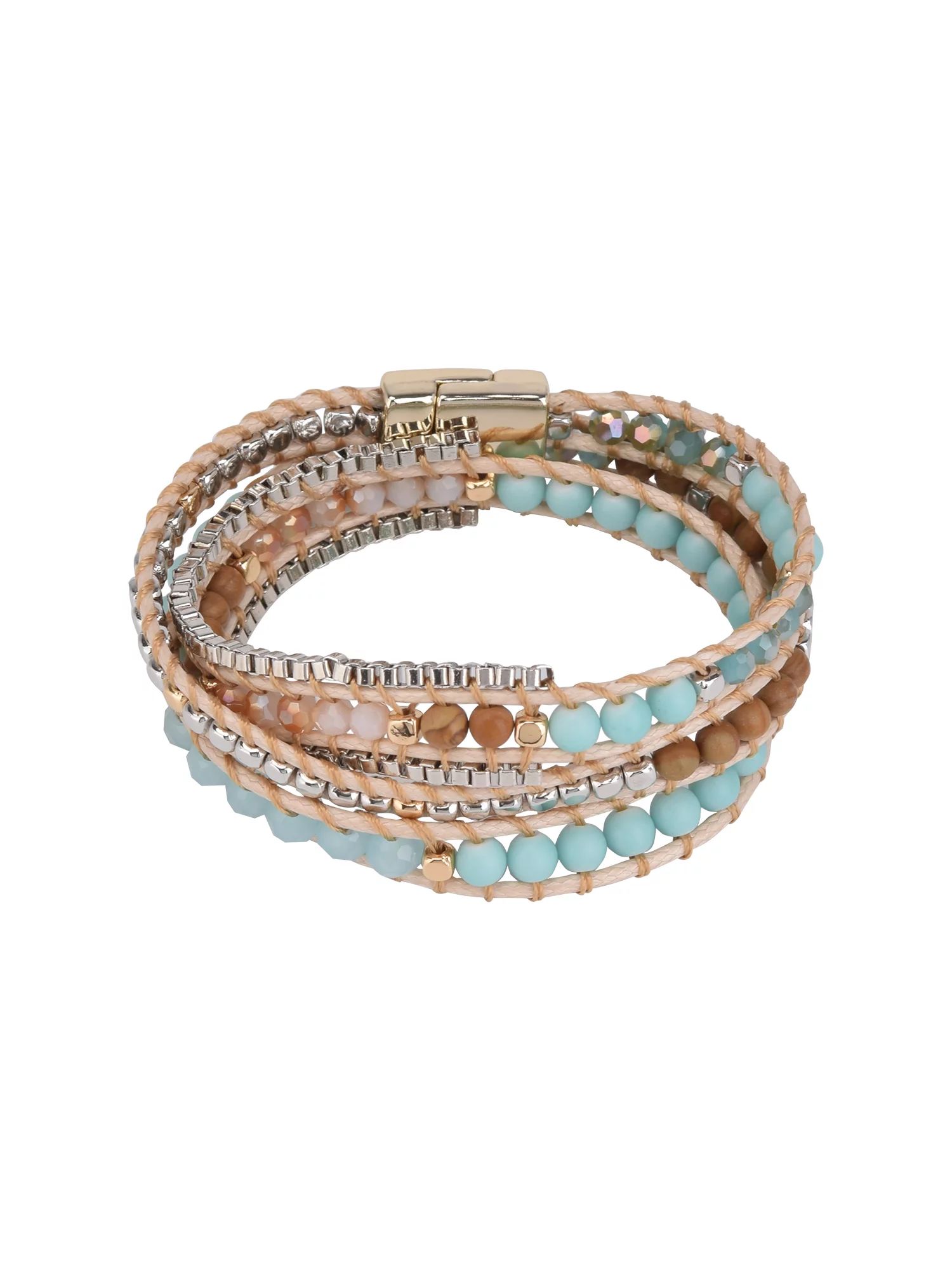 The Pioneer Woman Multi Color Beaded Wrap Bracelet | Walmart (US)