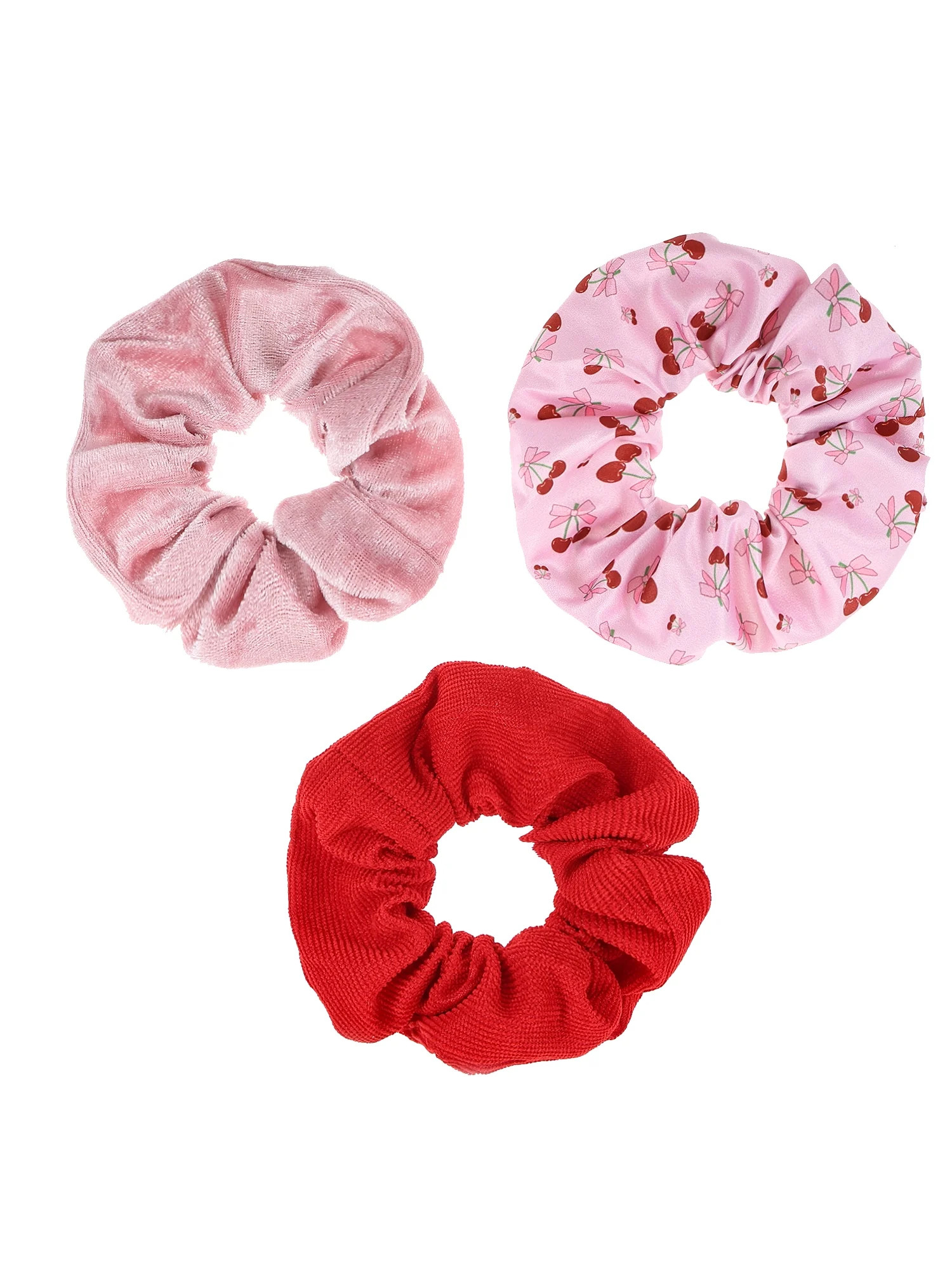 Way to Celebrate Valentine's Day Red Scrunchies Set, 3 Piece | Walmart (US)