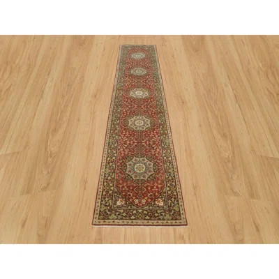 Tovia One-of-a-Kind 2'7" X 12'4" New Age Runner Wool Area Rug Red | Wayfair North America