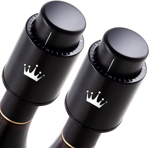 Amazon.com: VINABON Vacuum Wine Stopper Set [Pack of 2] - Updated 2026 Preserves Freshness and Fl... | Amazon (US)